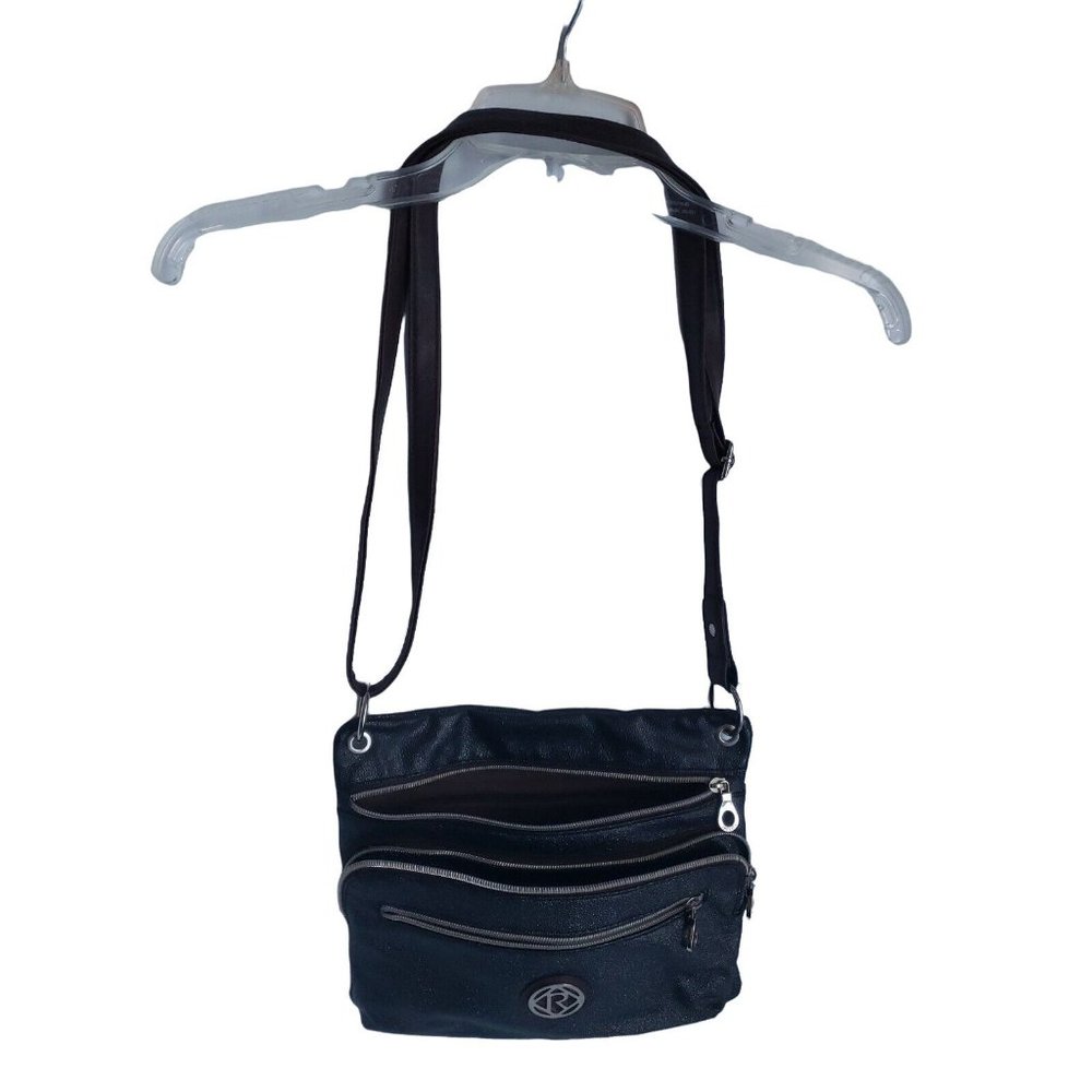 Relic Black Three Zipper Closure Handbag